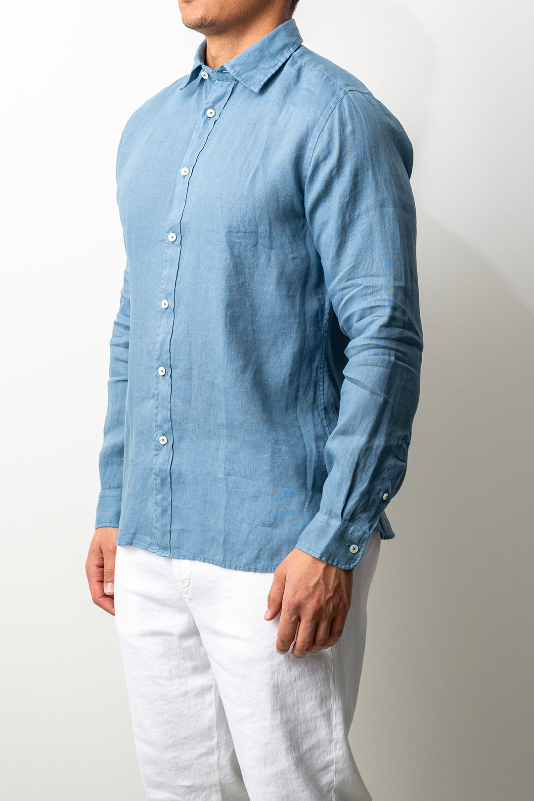 Luxury Linen Shirt Blue