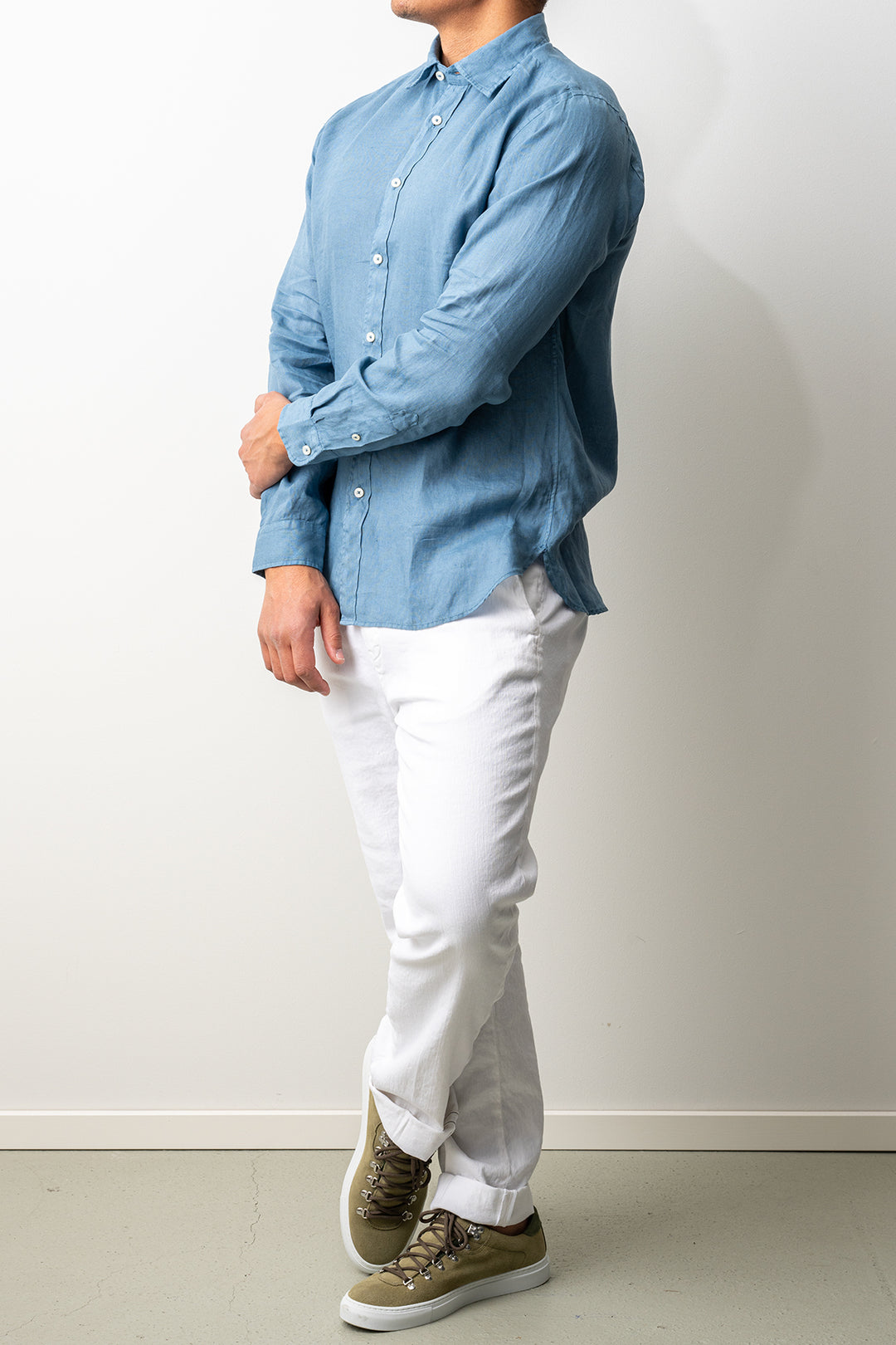 Luxury Linen Shirt Blue