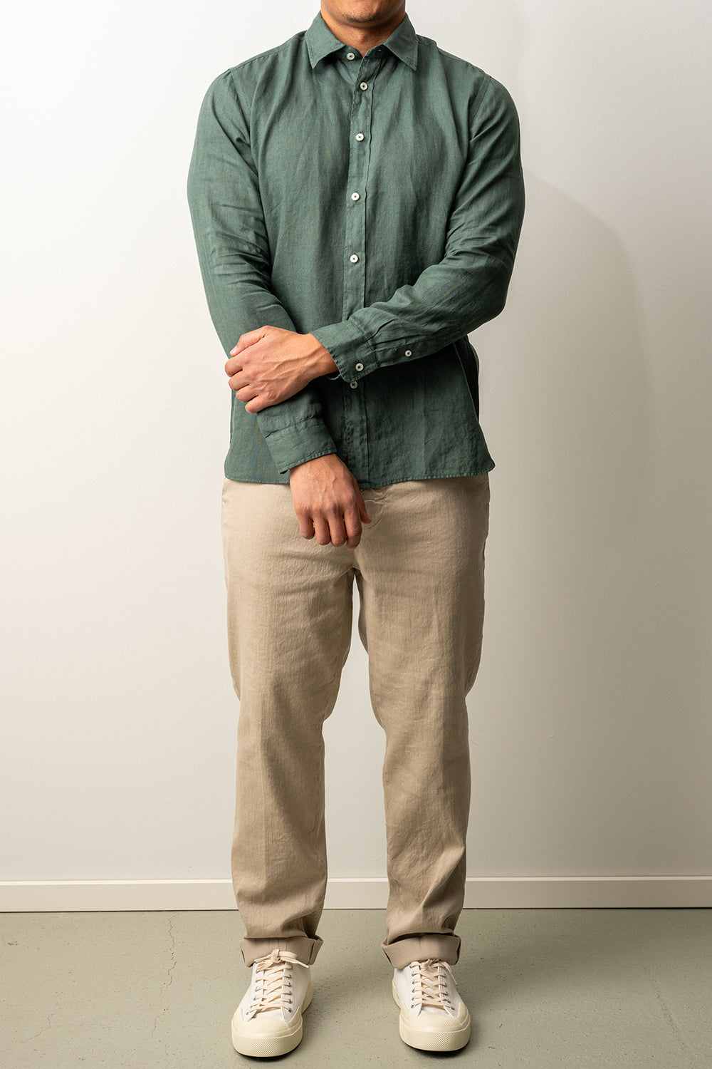 Luxury Linen Shirt Green