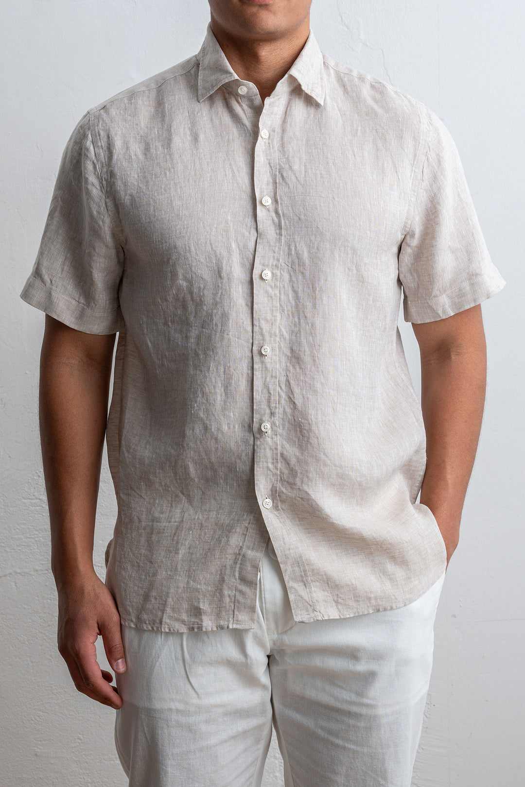 Luxury Linen Shirt SAND