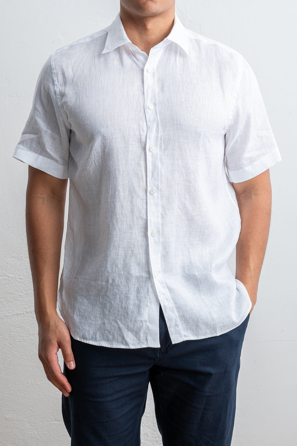 Luxury Linen Shirt White