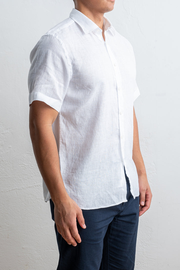Luxury Linen Shirt White
