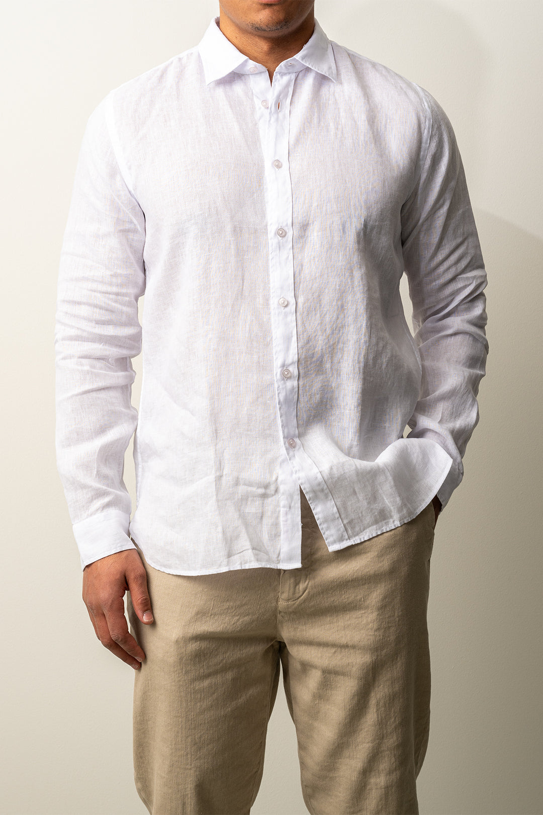 Luxury Linen Shirt White