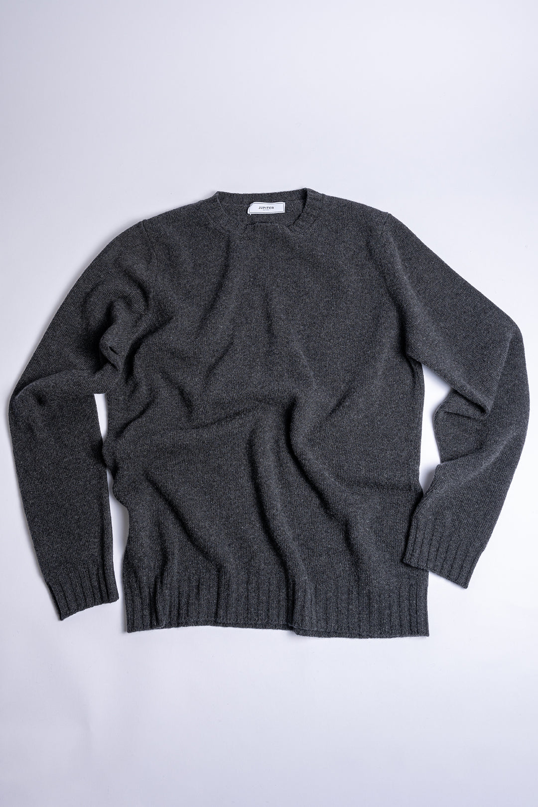 Luxury Wool Cashmere Crewneck Antracite