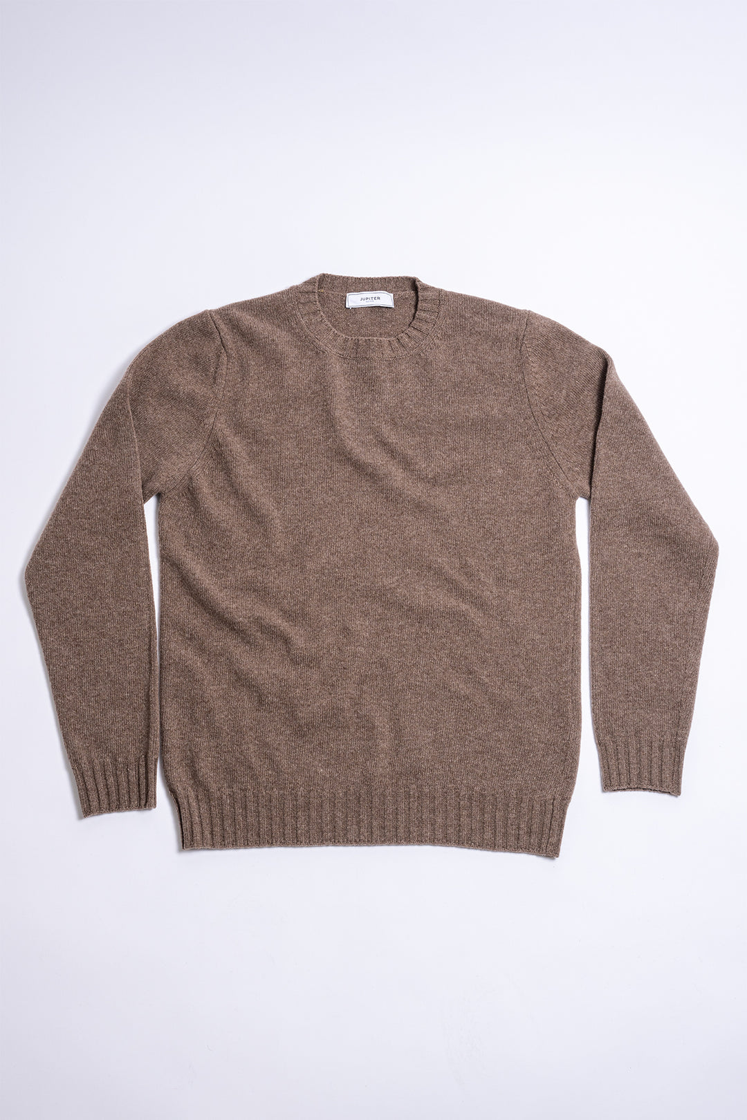 Luxury Wool Cashmere Crewneck Brown