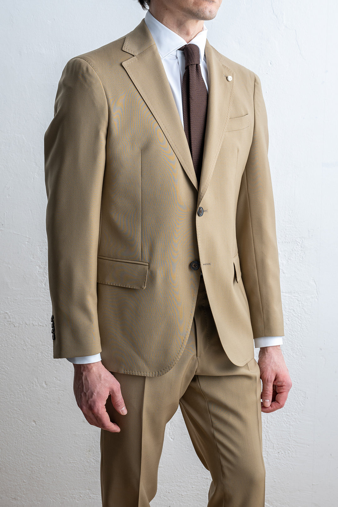 Luxury Wool Suit Beige