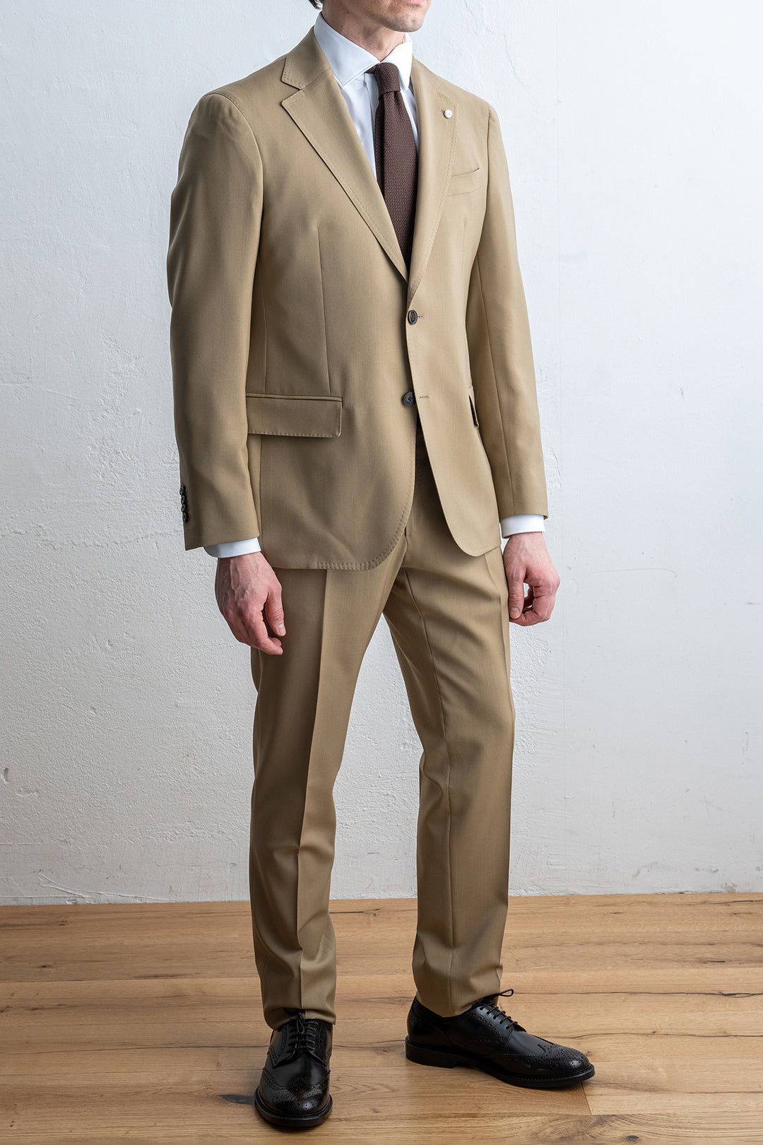Luxury Wool Suit Beige