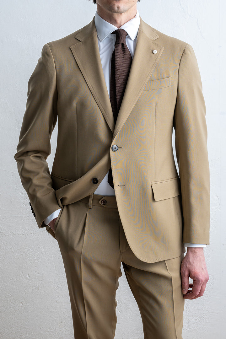 Luxury Wool Suit Beige