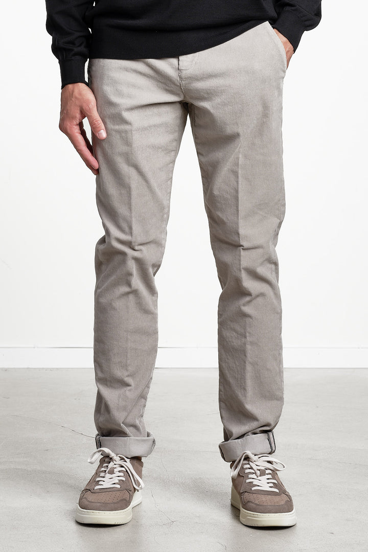 Torino Style Corduroy Trouser Beige – MASON´S, framifrån