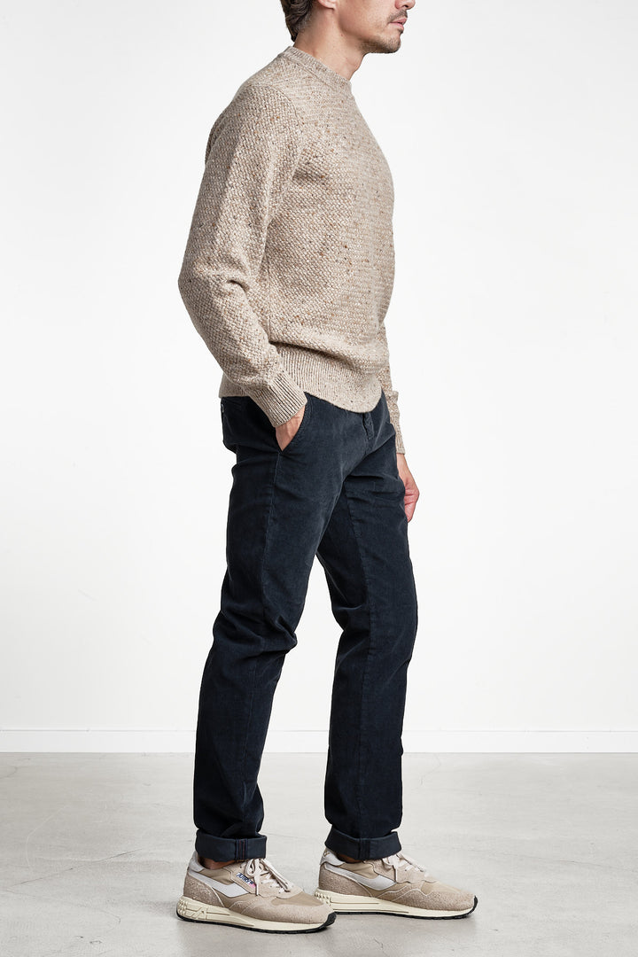 Torino Style Corduroy Trouser Blue/Black – MASON´S, helbild framifrån