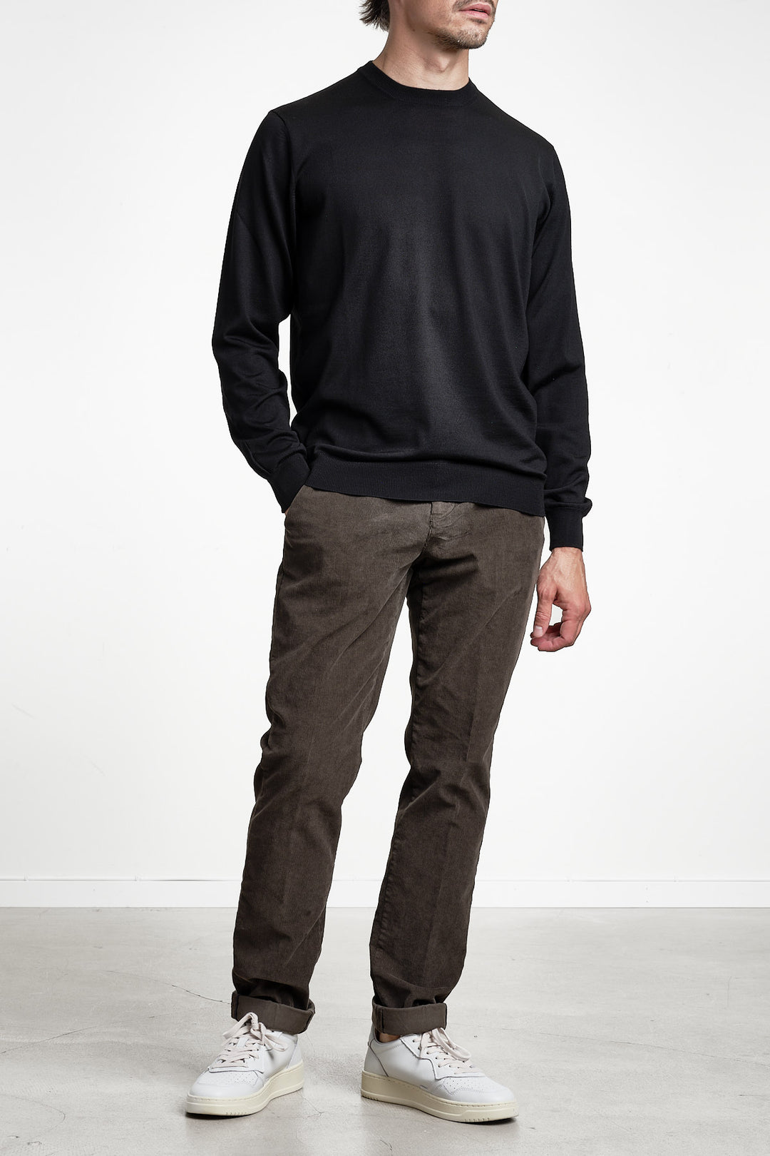 Torino Style Corduroy Trouser Mud – MASON´S, helbild framifrån