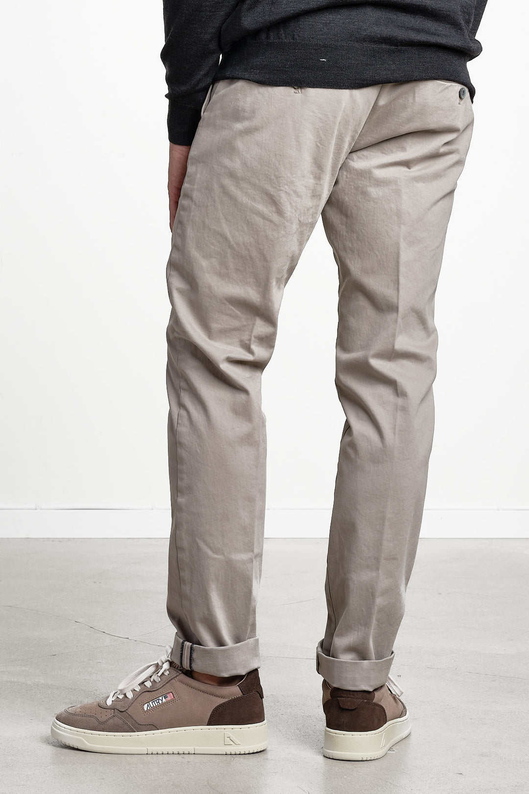 Torino Style Cotton Trouser Beige – MASON´S, bakifrån