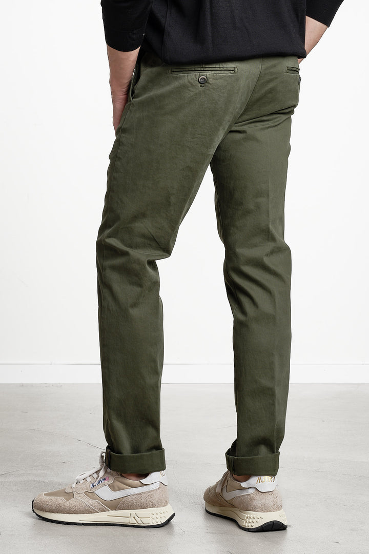 Torino Style Cotton Trouser Green – MASON´S, bakifrån