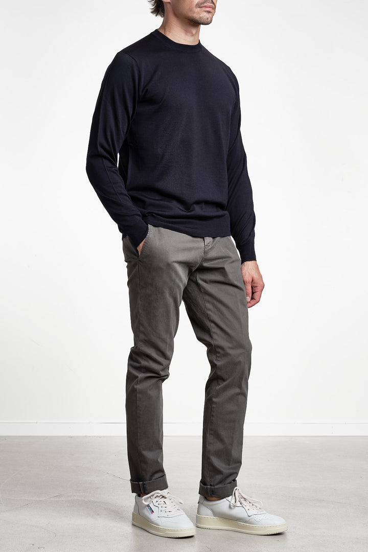 Torino Style Cotton Trouser Mud – MASON´S, helbild framifrån