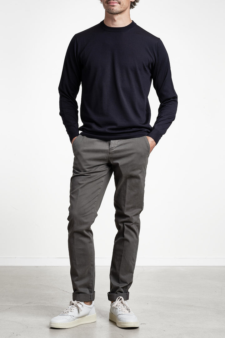 Torino Style Cotton Trouser Mud – MASON´S, helbild snett
