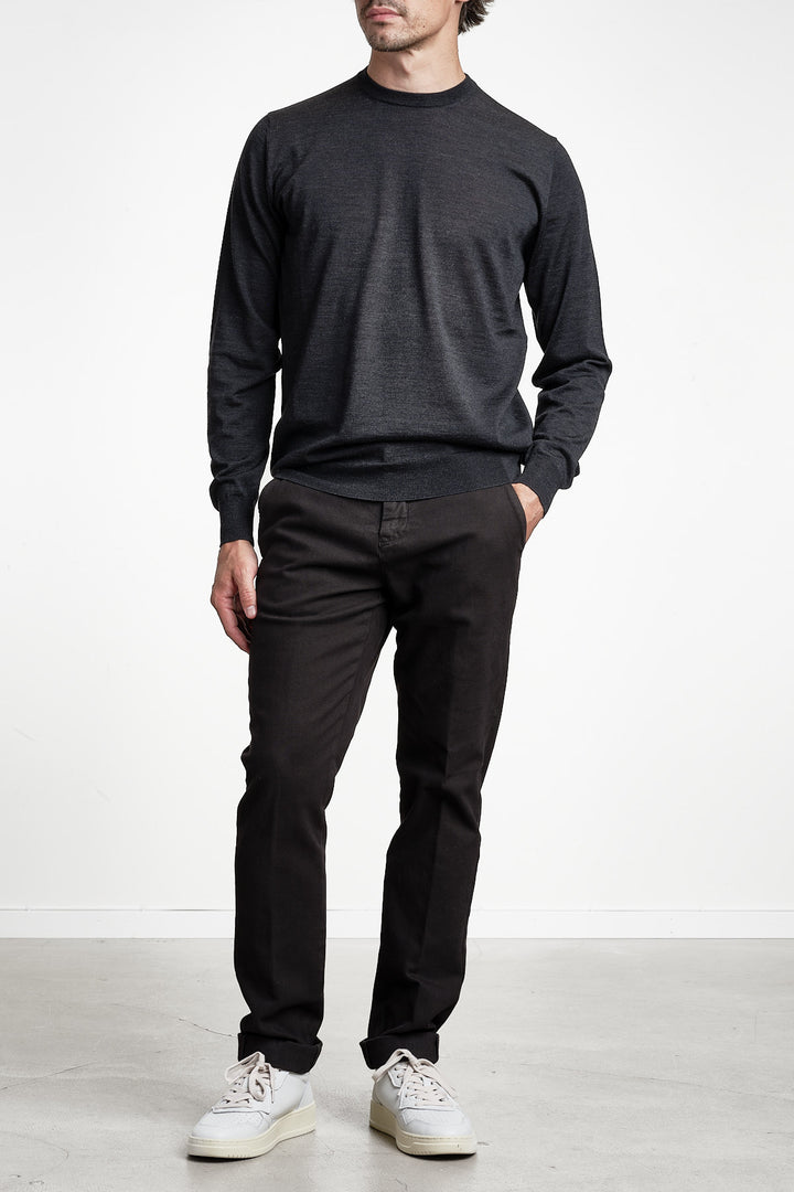 Torino Style Goose Eye Trouser Dark Brown – MASON´S, helbild snett