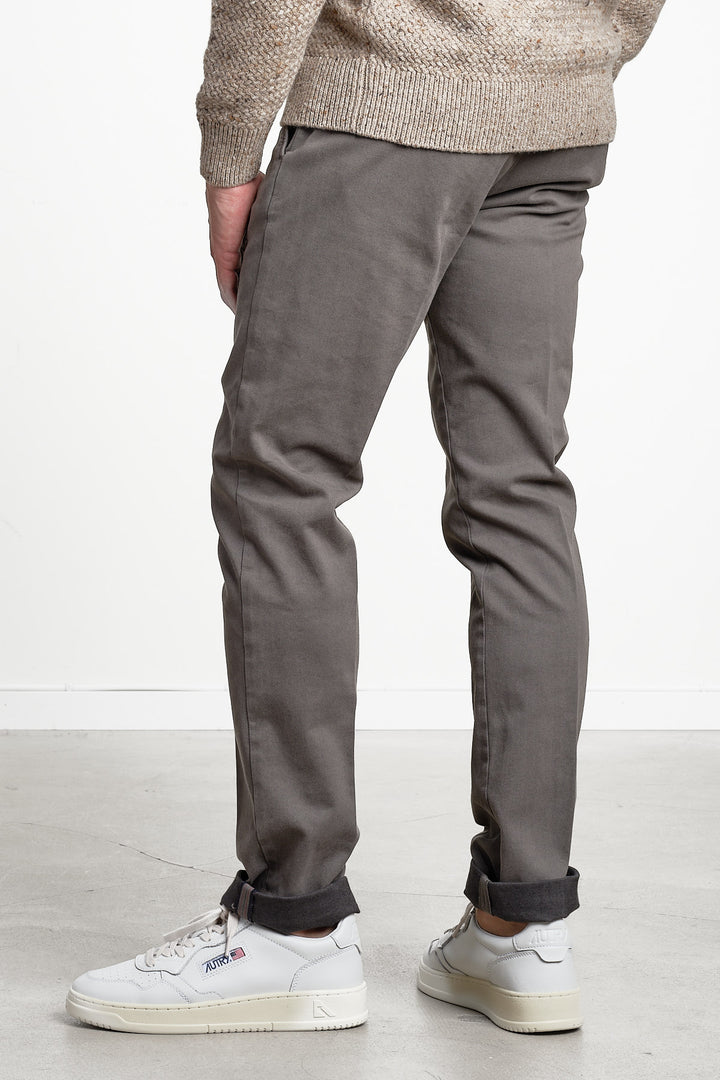 Torino Style Twill Trouser Grey/Green – MASON´S, bakifrån
