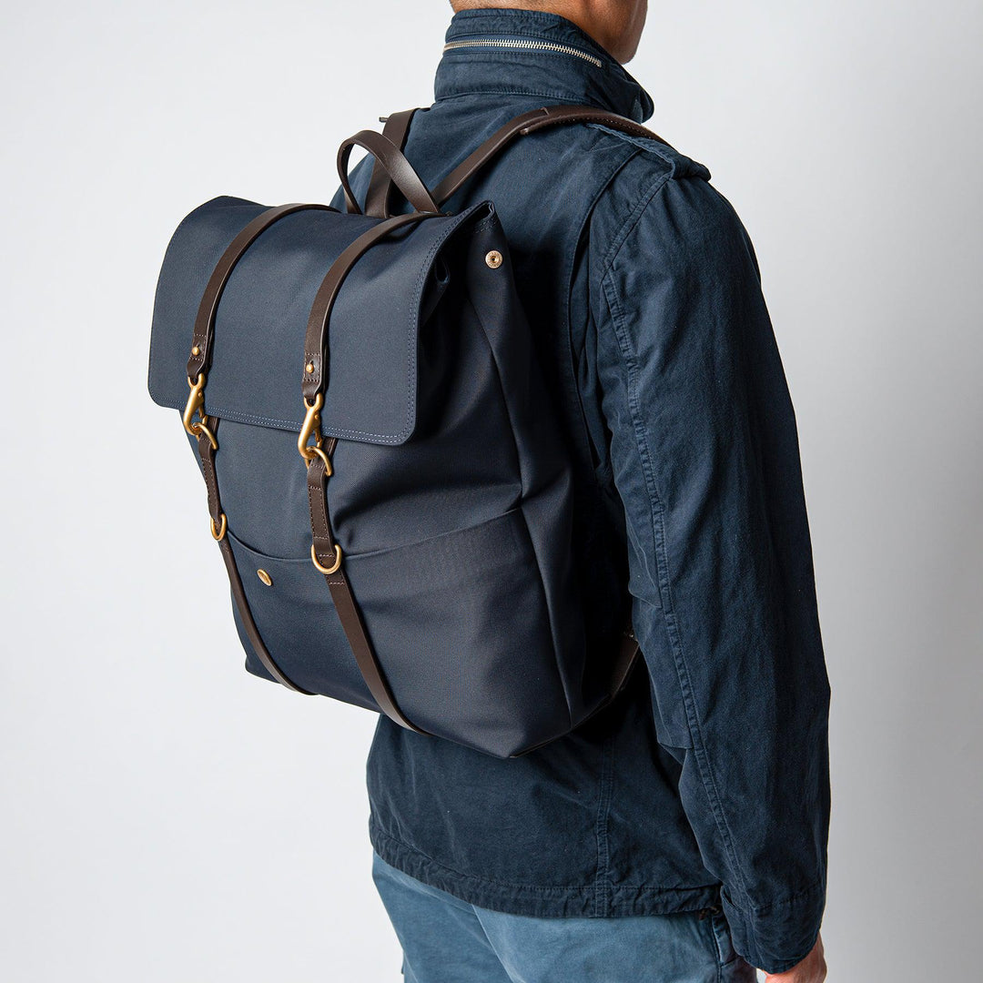 M/S Backpack Navy/Dark Brown