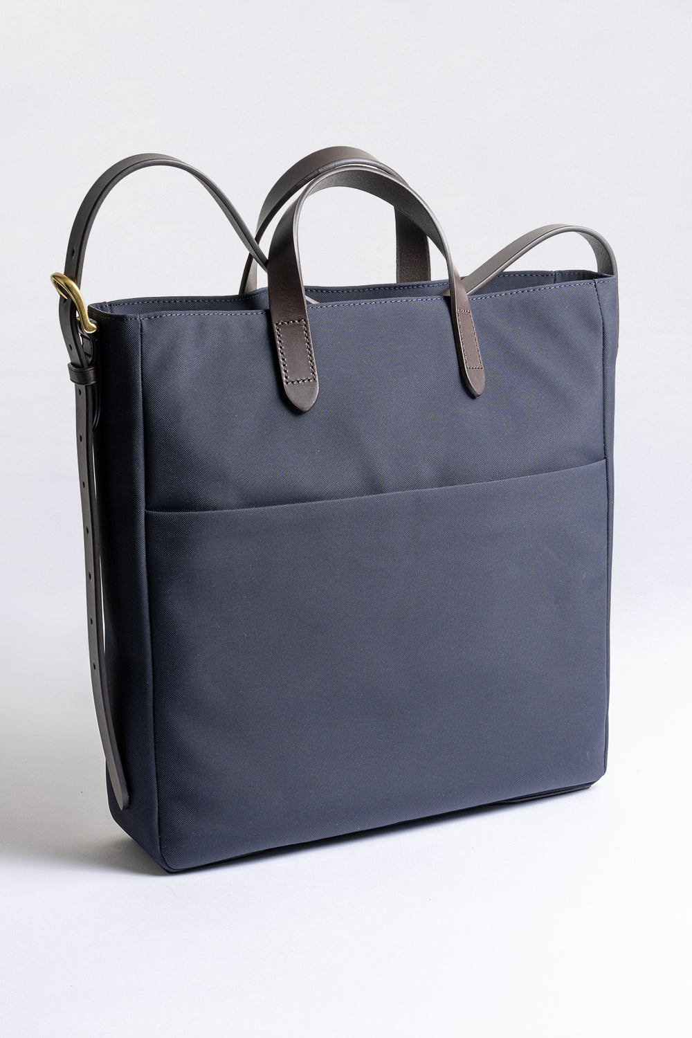 MS FIELD TOTE NAVY/DARK BROWN