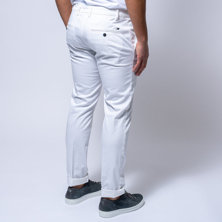 Mason Cotton Elastan Trouser WHITE