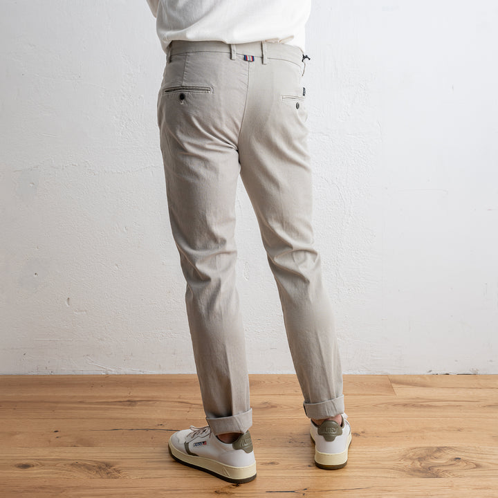 Torino Style Pique Cotton Trouser Beige
