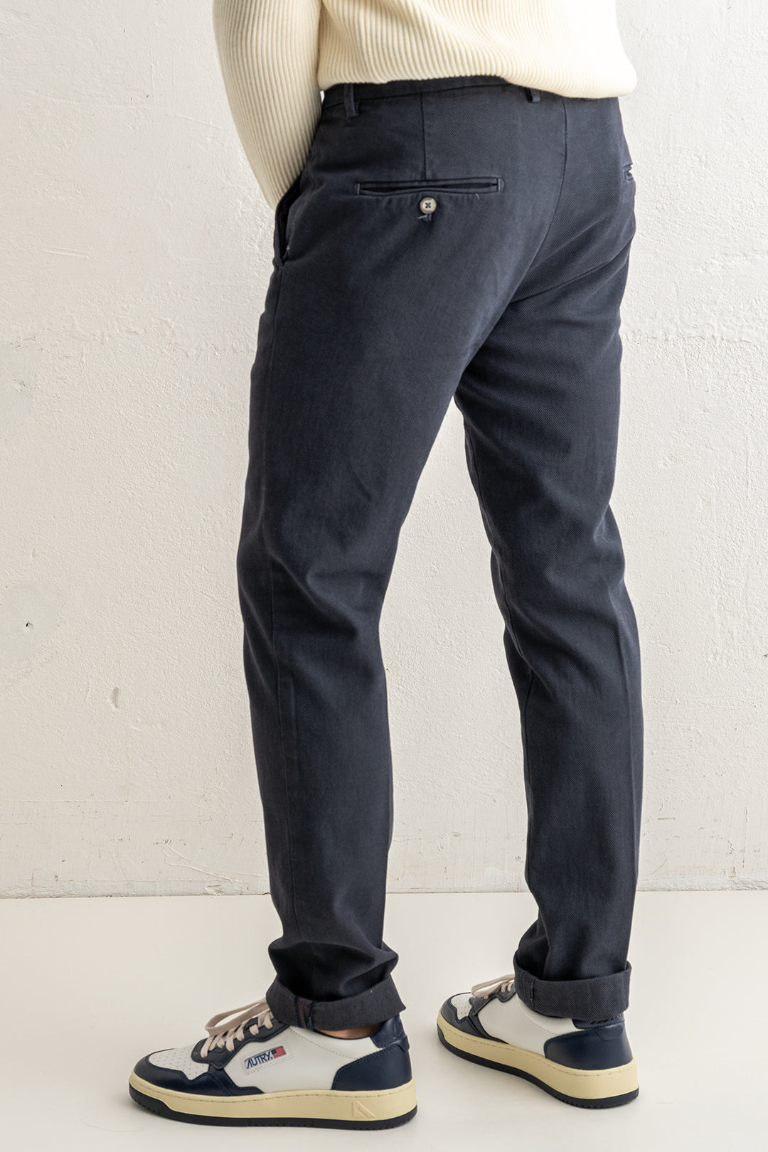 Torino Style Goose Eye Trouser Blue