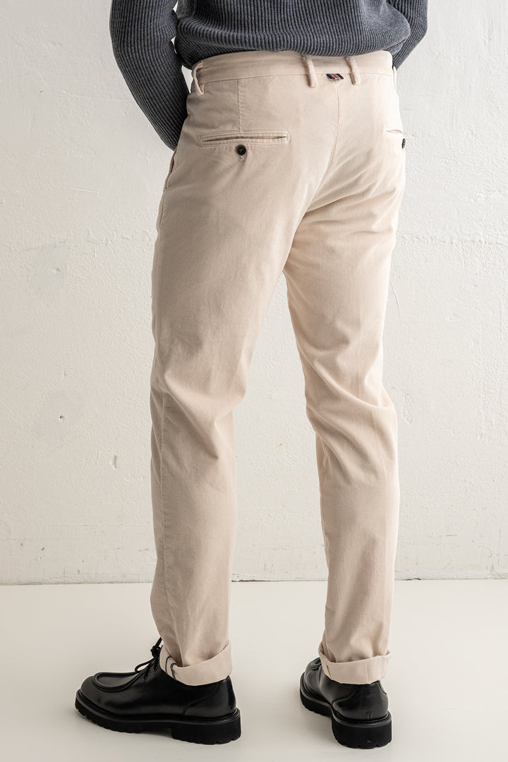 Torino Style Corduroy Trouser Offwhite