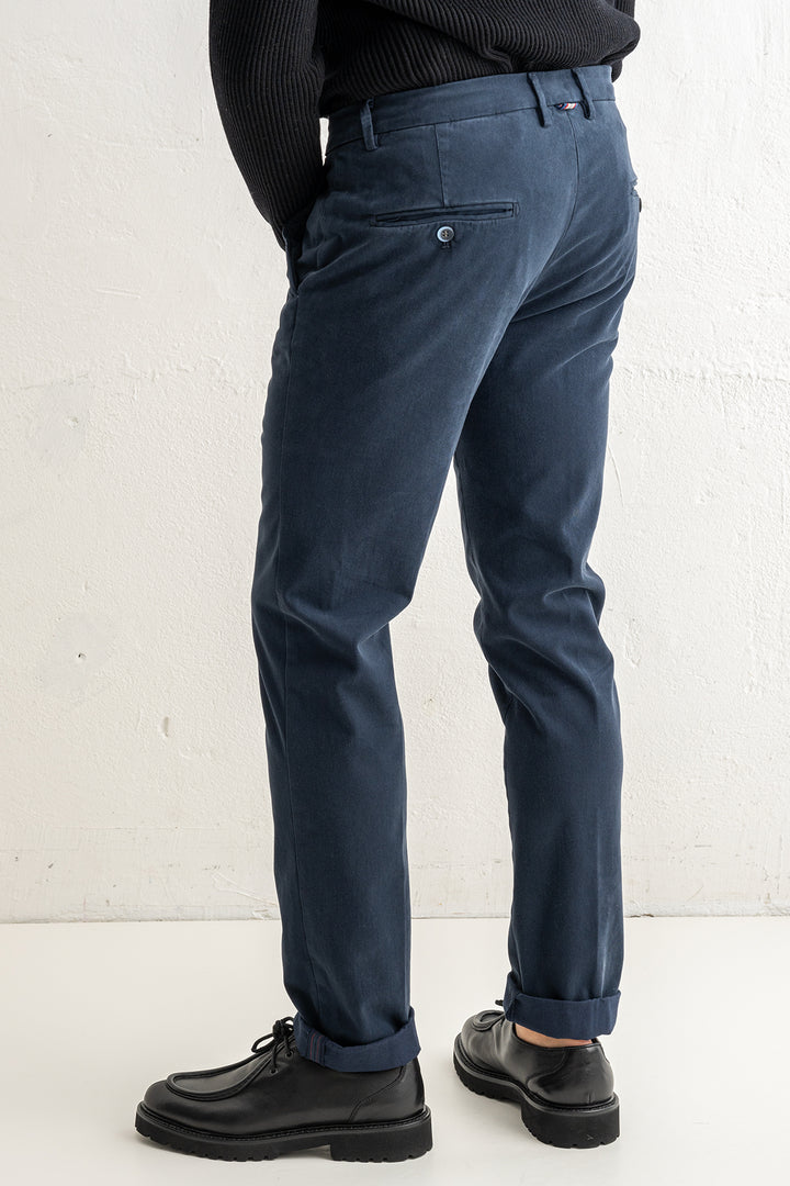 Torino Style Cotton Trouser Navy