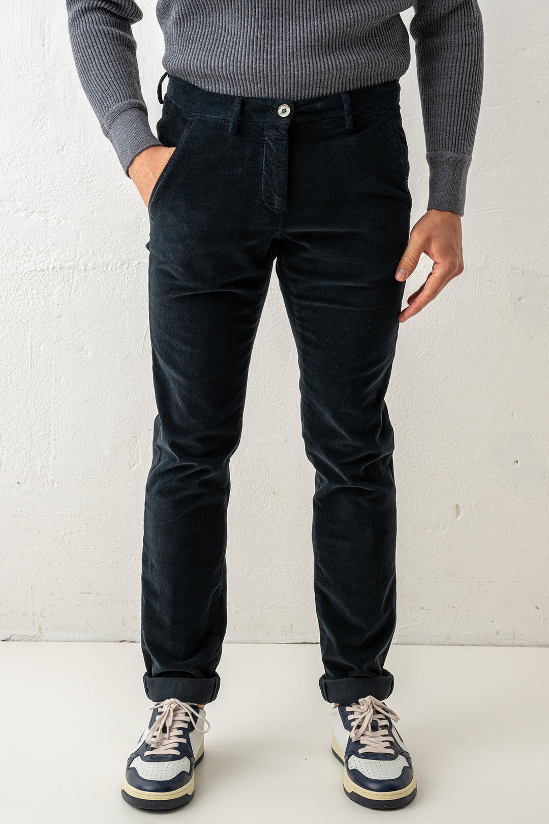 Torino Style Corduroy Trouser Blue/Black
