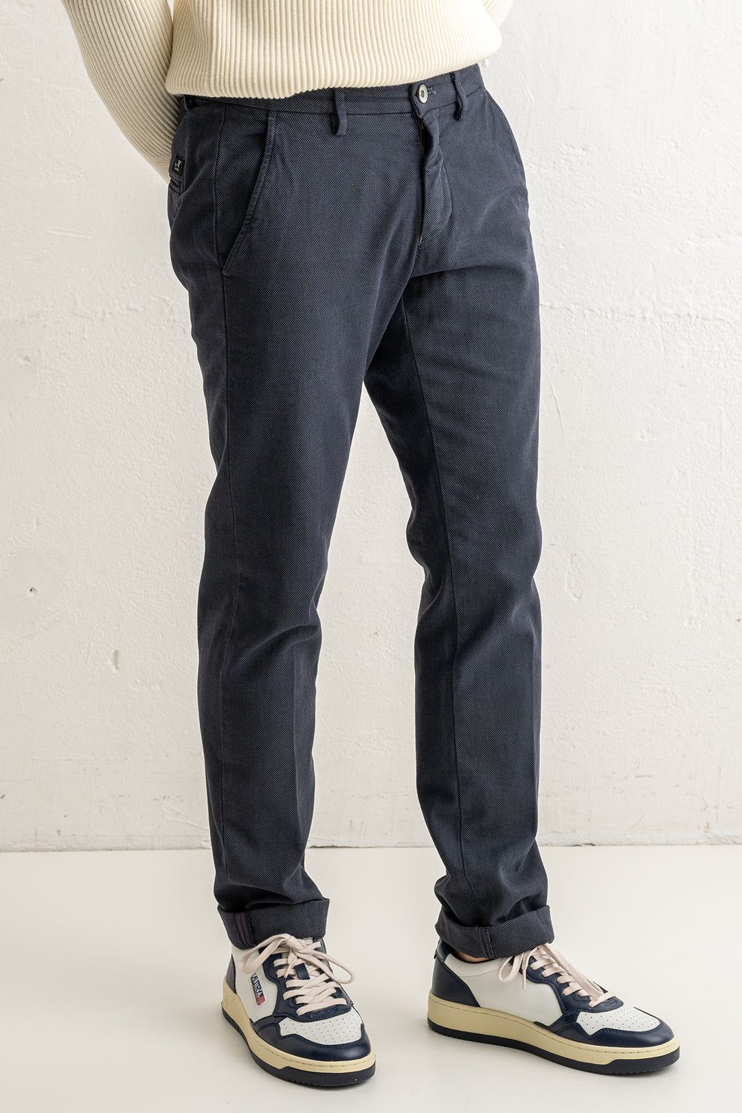 Torino Style Goose Eye Trouser Blue