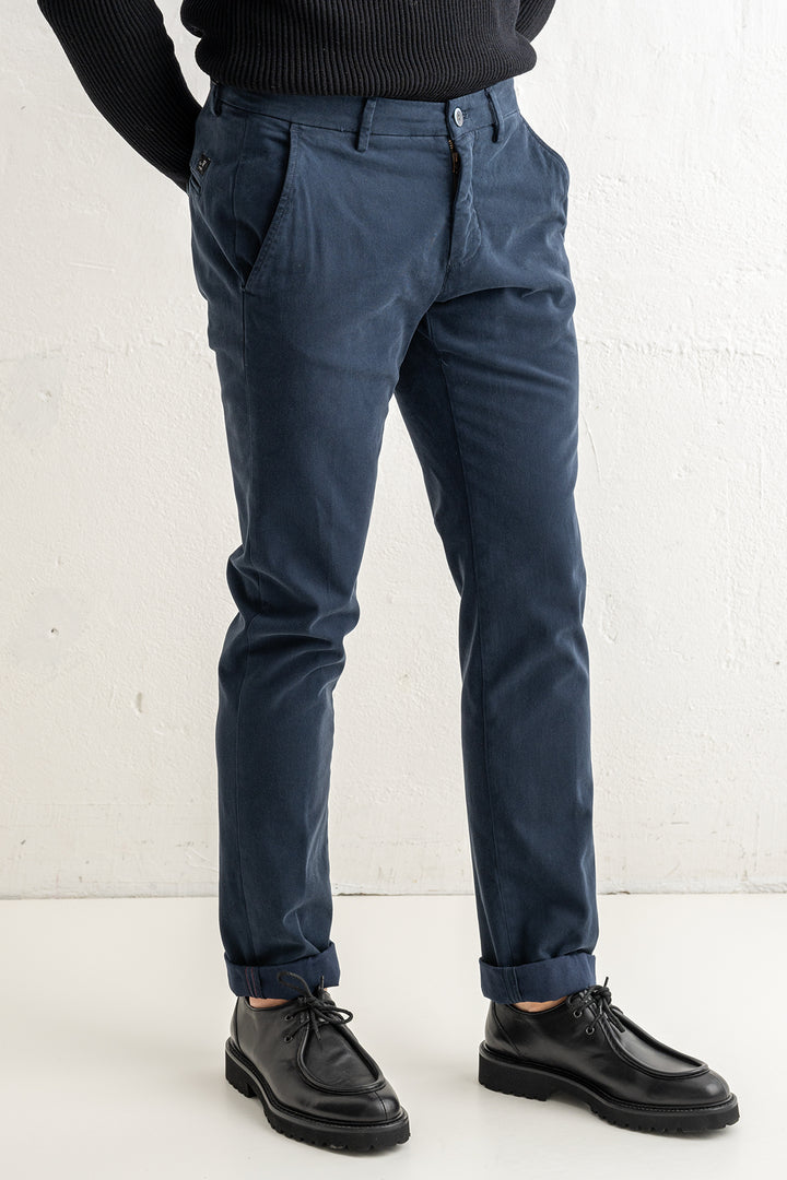 Torino Style Cotton Trouser Navy