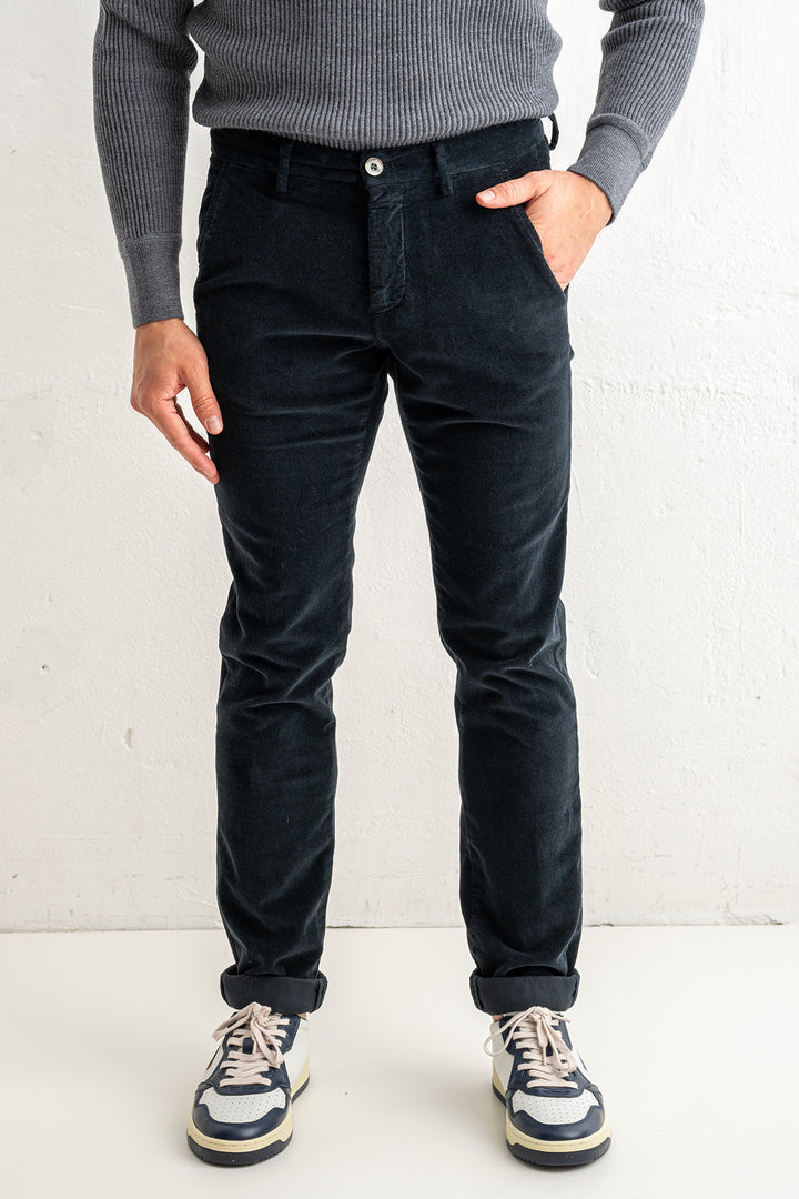 Torino Style Corduroy Trouser Blue/Black