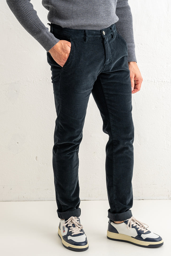 Torino Style Corduroy Trouser Blue/Black