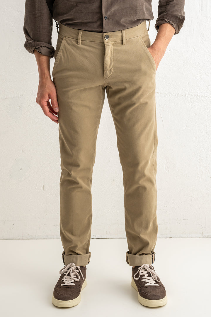 Torino Style Cotton Trouser Beige