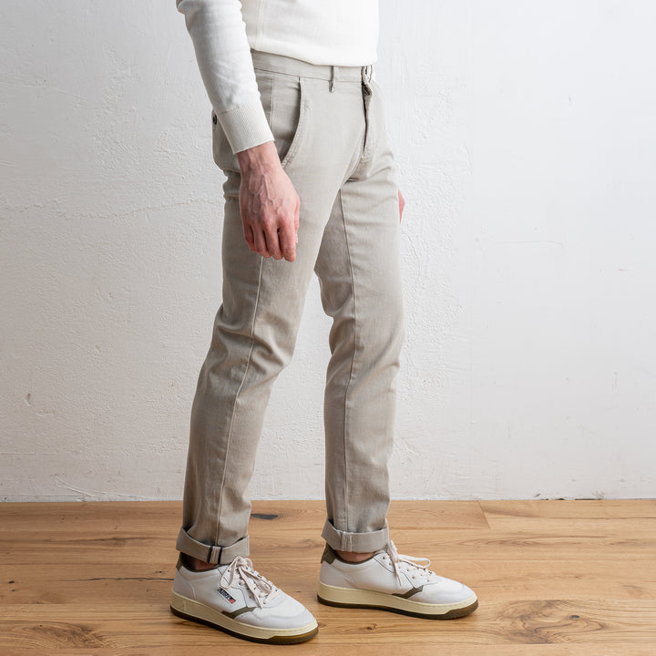 Torino Style Pique Cotton Trouser Beige