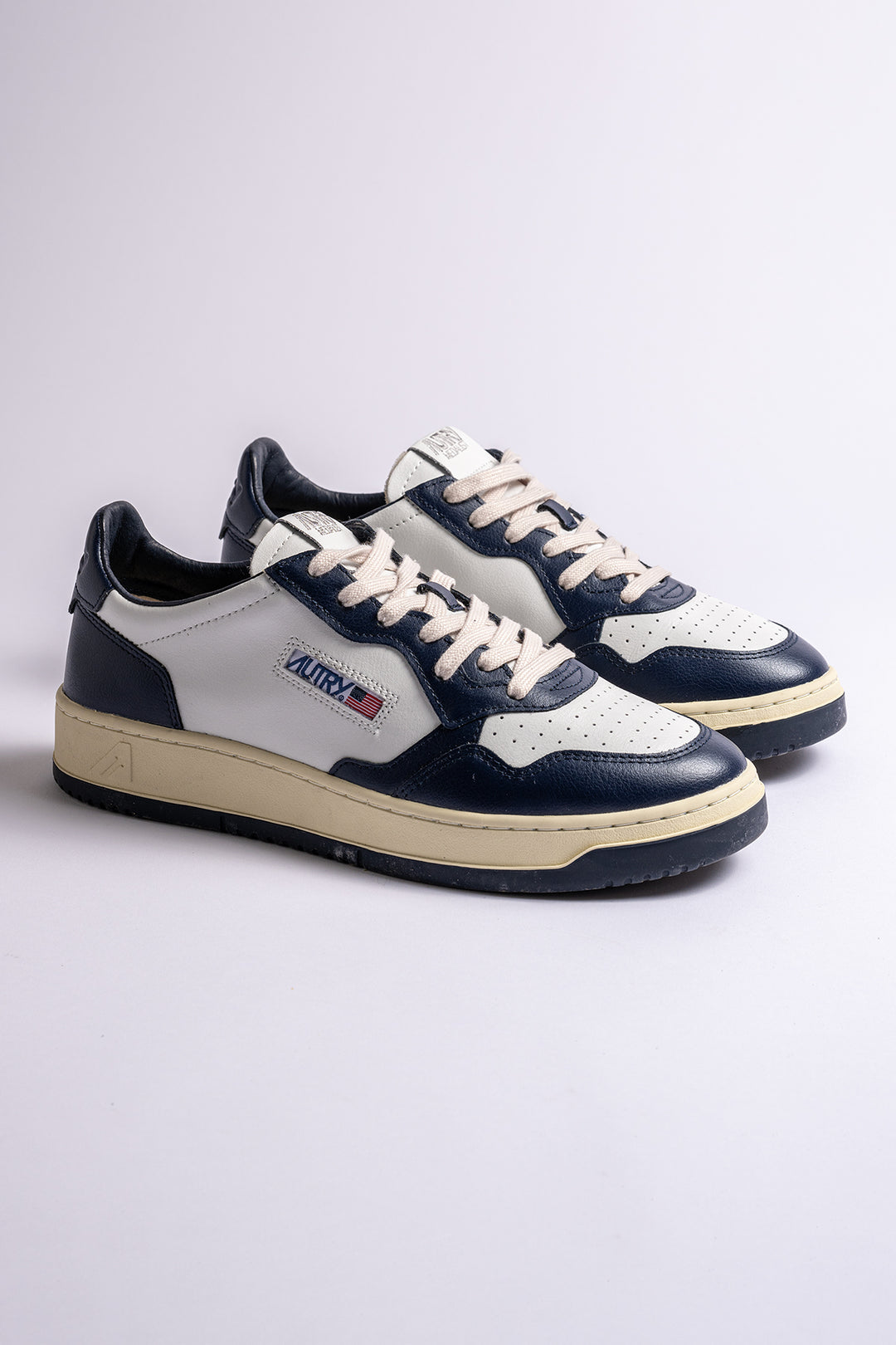 Medalist Bicolour Leather Navy