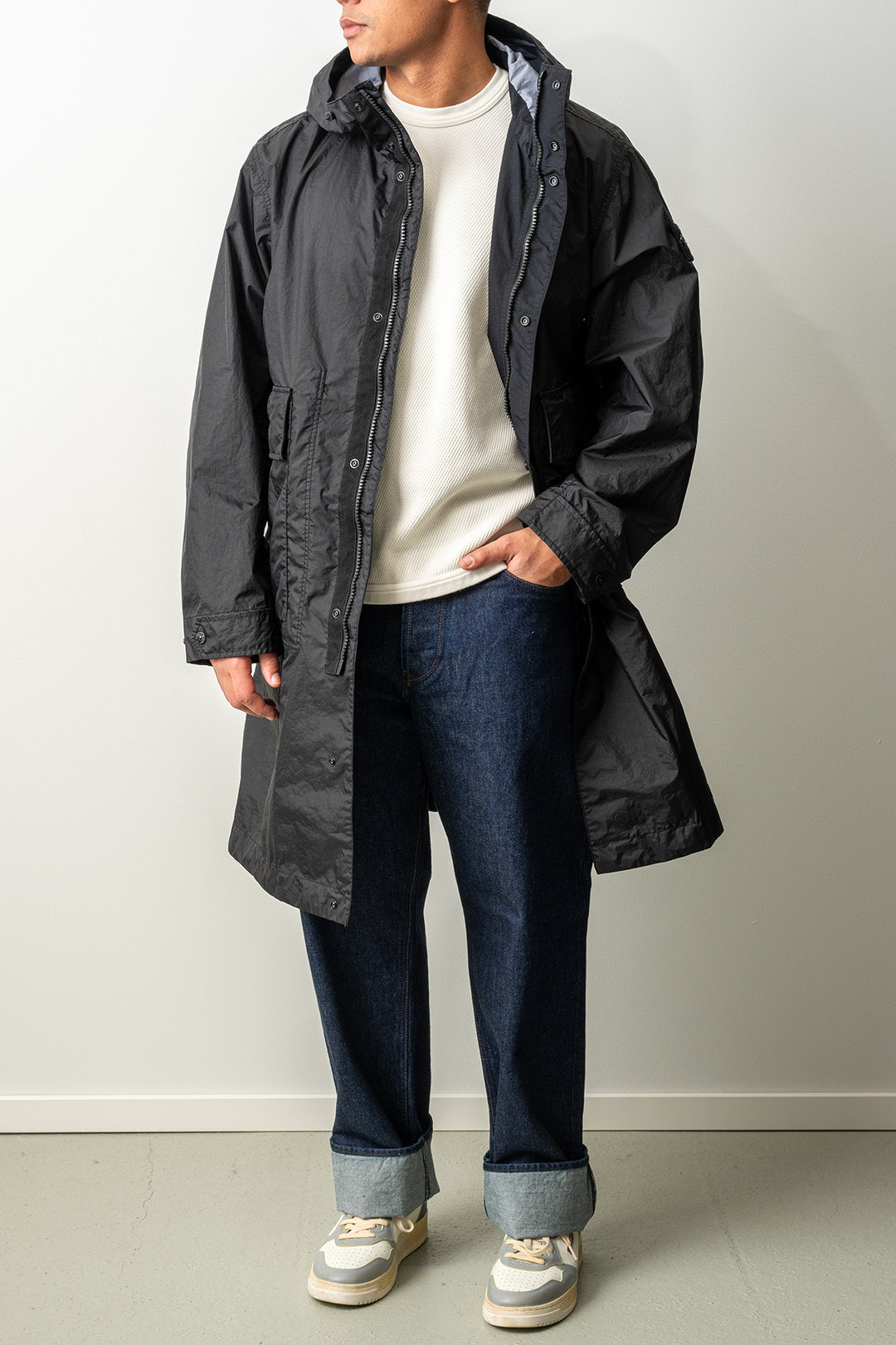 Membrana 3L TC Garment Dyed Long Parka 7100001 Black