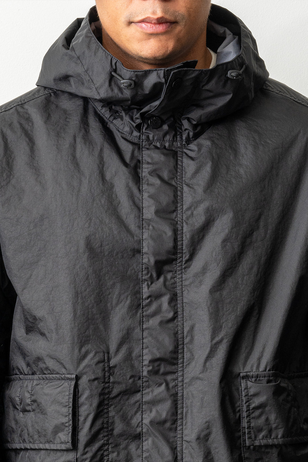 Membrana 3L TC Garment Dyed Long Parka 7100001 Black