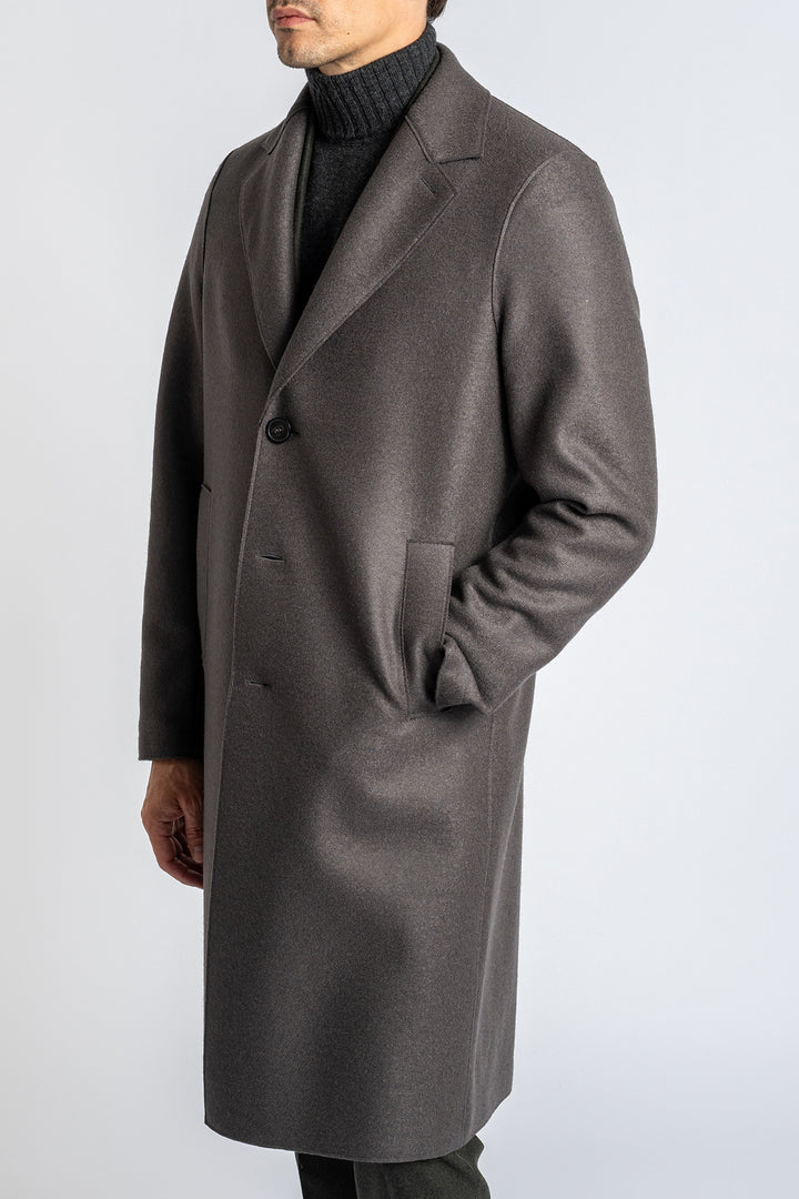 Men Overcoat Pressed Wool Graphite