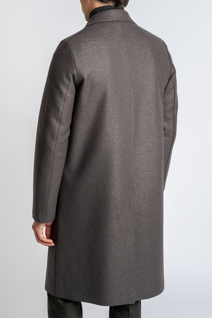 Men Overcoat Pressed Wool Graphite