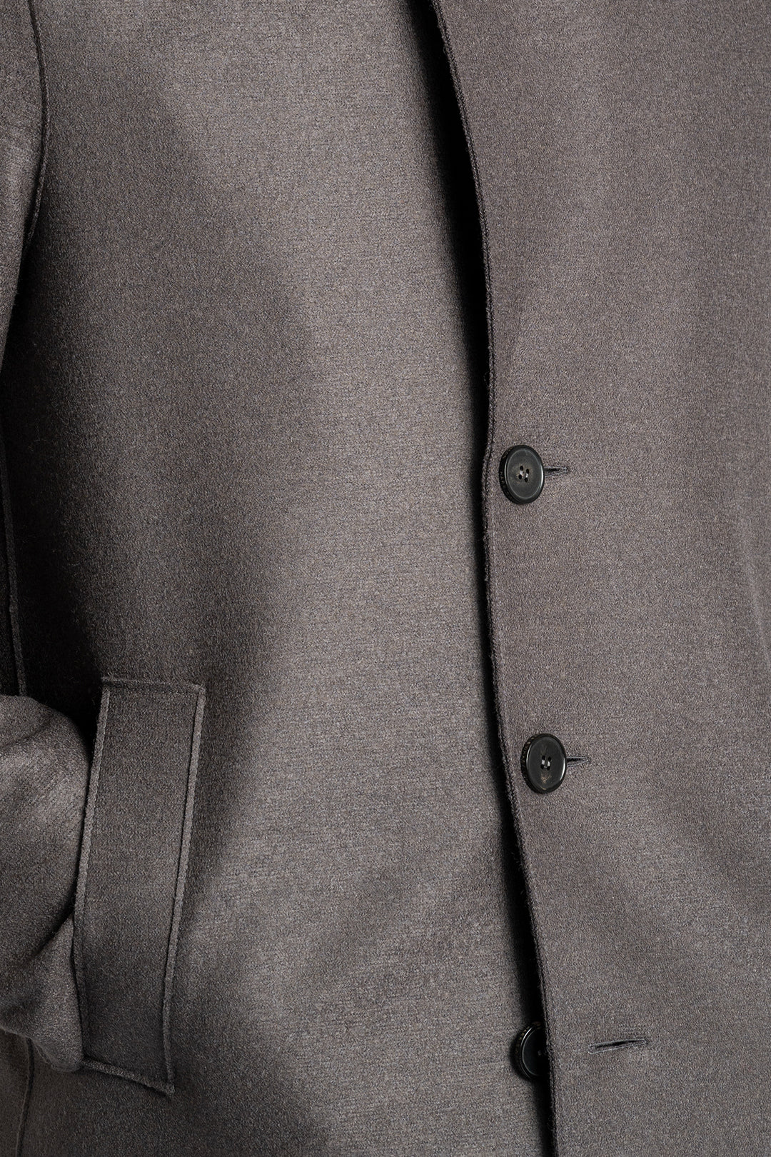 Men Overcoat Pressed Wool Graphite