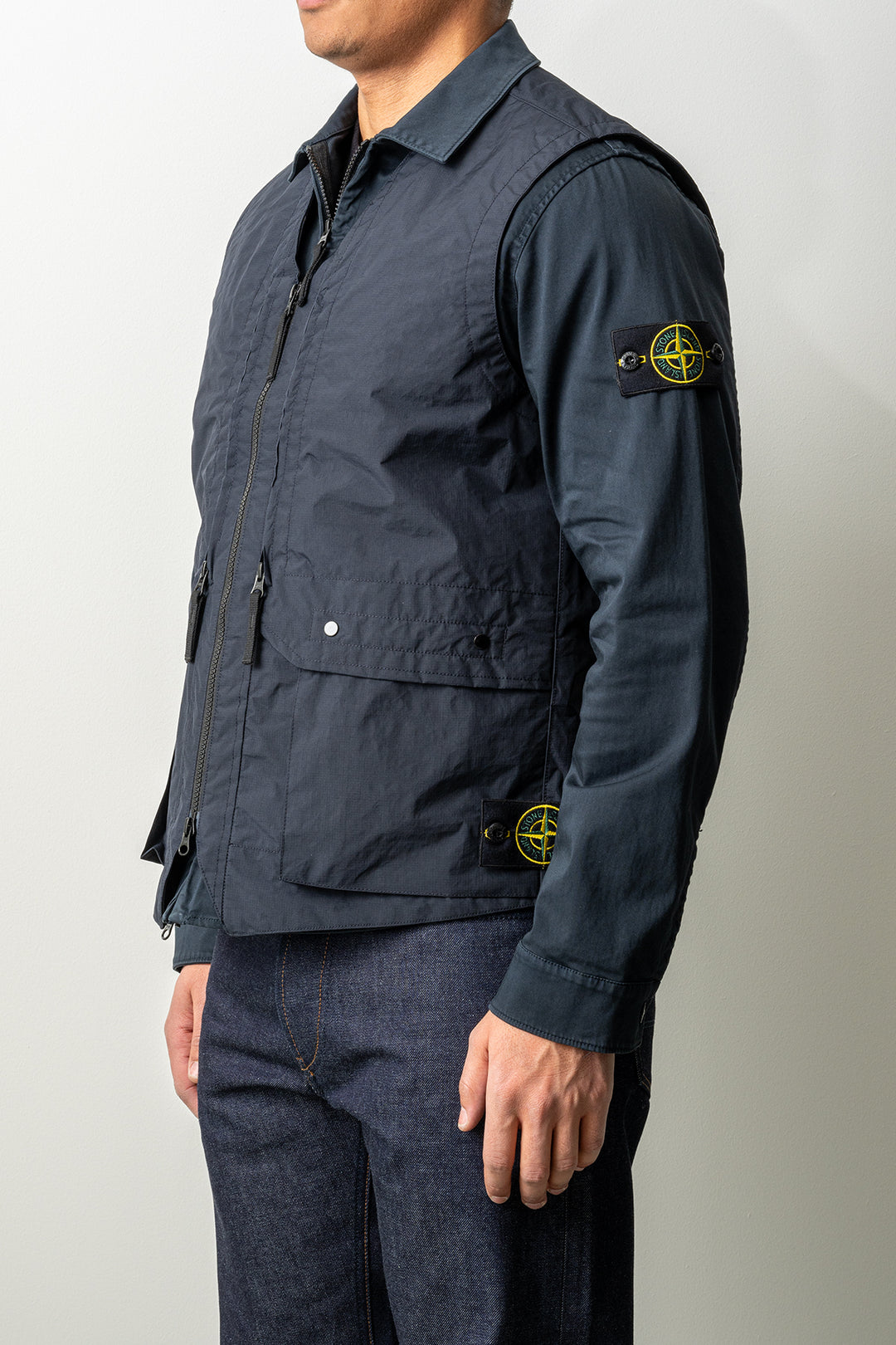 Metal Lamina Ripstop Recycled Poly Vest G100005 Navy Blue