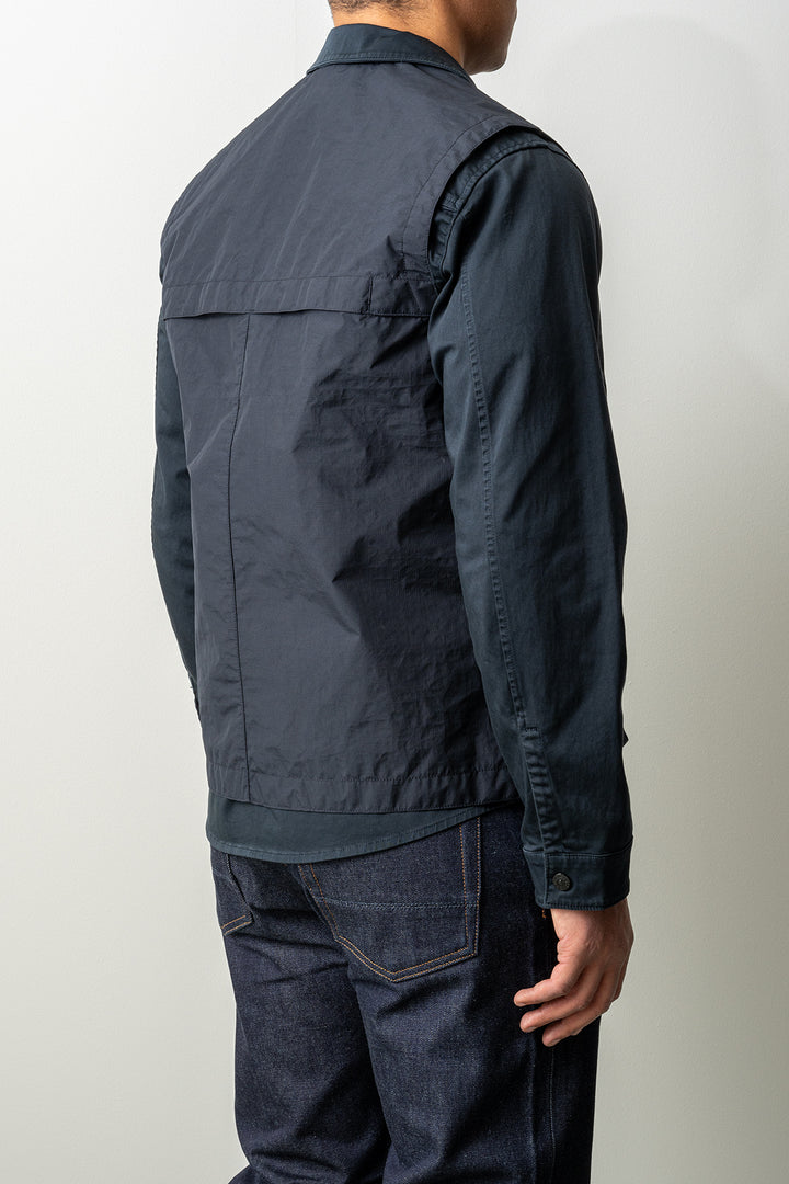 Metal Lamina Ripstop Recycled Poly Vest G100005 Navy Blue