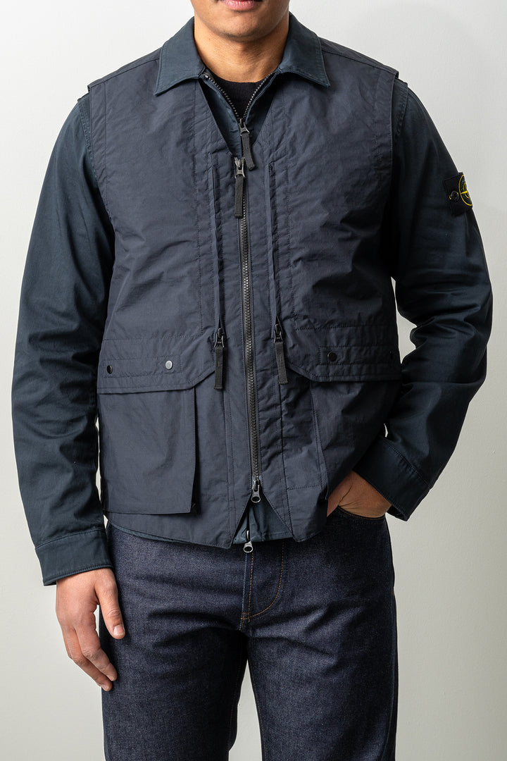 Metal Lamina Ripstop Recycled Poly Vest G100005 Navy Blue