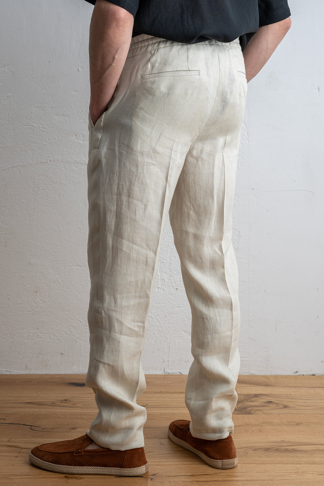 Miami Drawstring Linen Trouser SAND