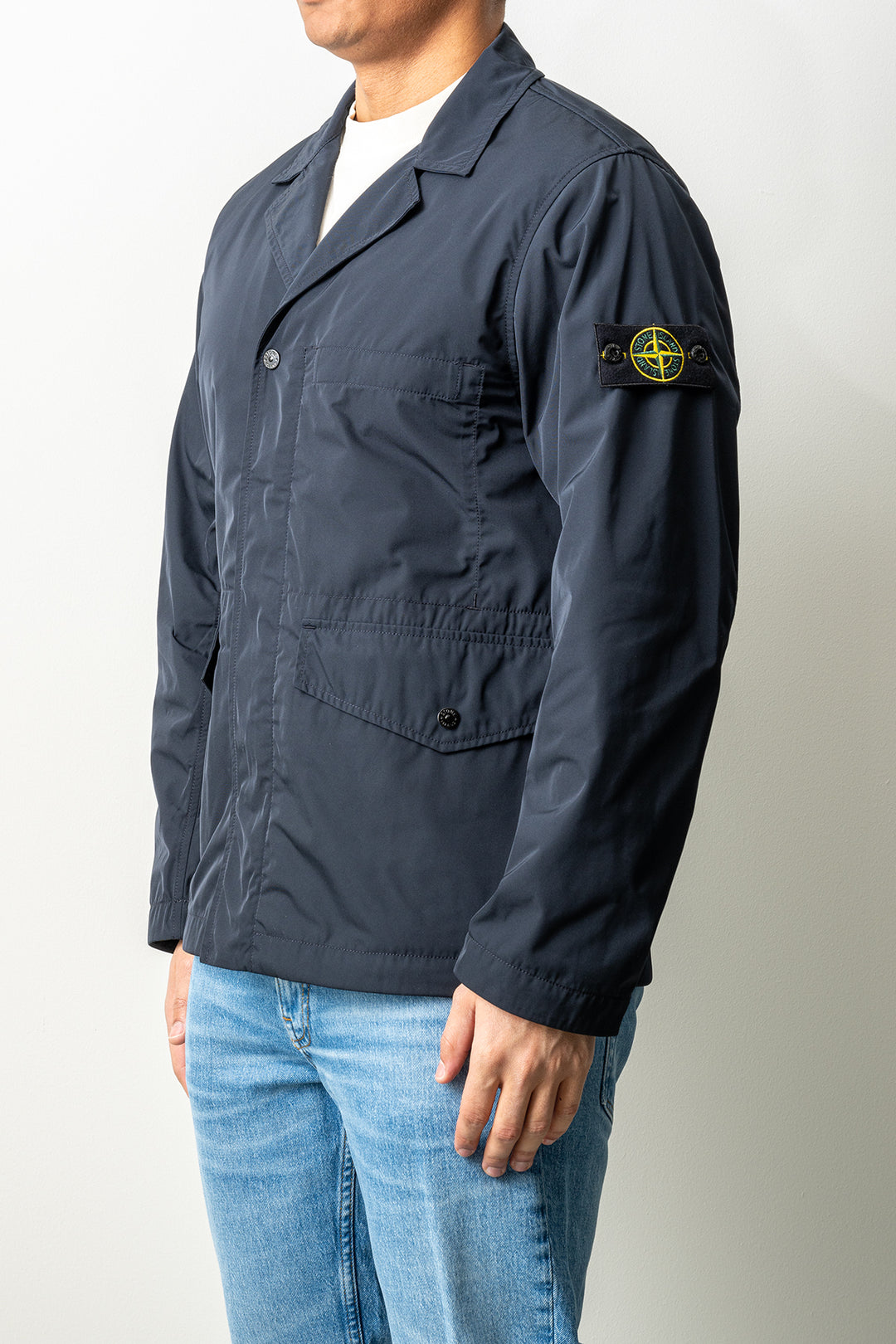 Micro Twill Blazer A100001 Navy Blue