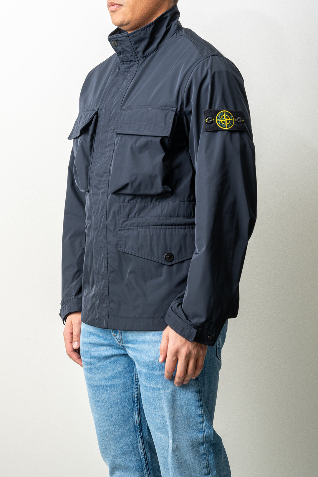 Micro Twill Field Jacket 4100034 Navy Blue