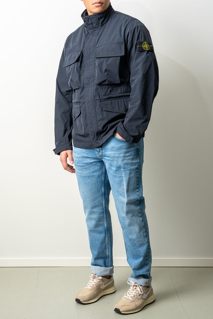 Micro Twill Field Jacket 4100034 Navy Blue