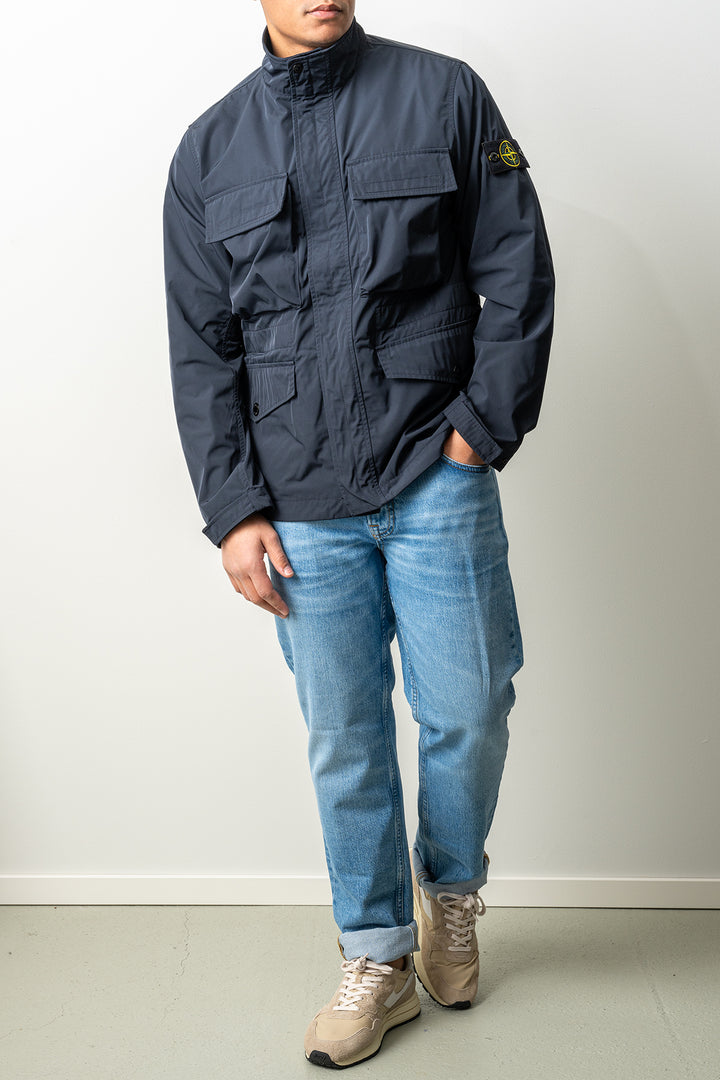 Micro Twill Field Jacket 4100034 Navy Blue