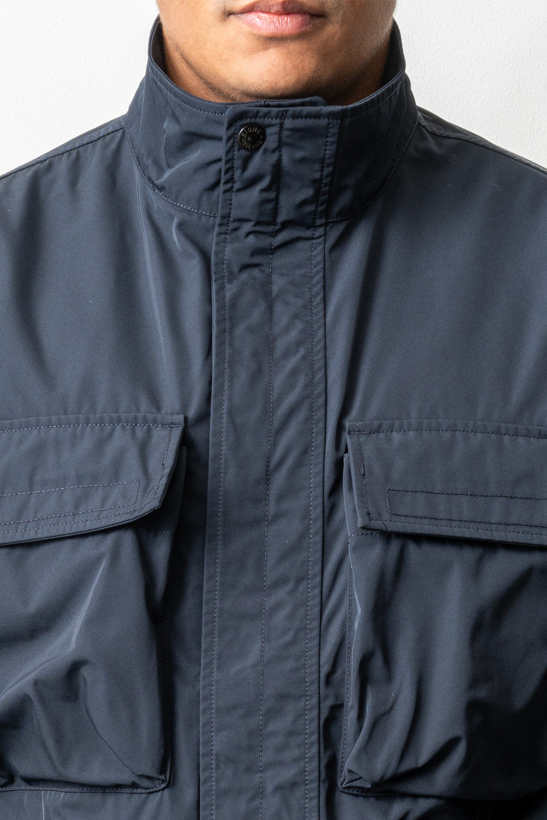 Micro Twill Field Jacket 4100034 Navy Blue